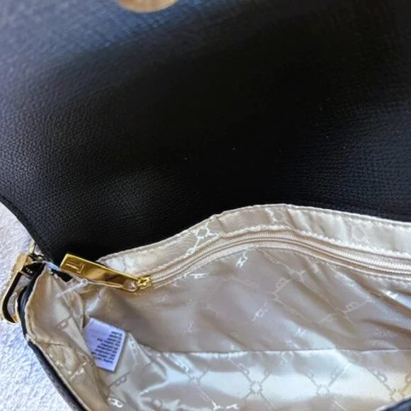 Ted Baker London Rory crossbody in black leather with gold hardware NWT - Picture 5 of 8